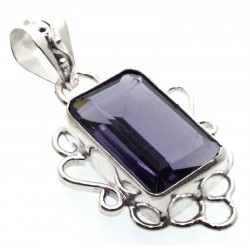 Amethyst Indian Silver Pendant 02